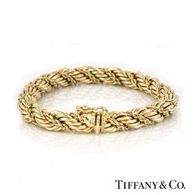 Tiffany & Co 14k Yellow Gold Rope Bracelet